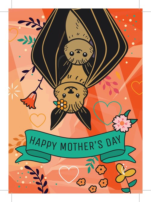 Mother's Day Greeting Card - BatBnB